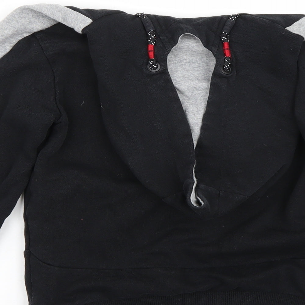 Nutmeg Boys Black  Canvas Pullover Hoodie Size 8-9 Years