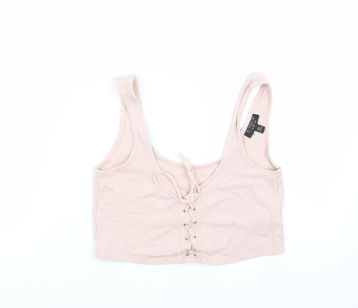 Topshop Womens Pink Basic Tank Size 6