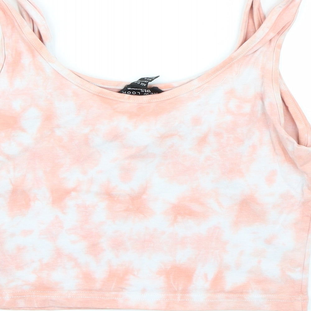 Newlook Girls Pink  Rayon Cropped T-Shirt Size 14 Years