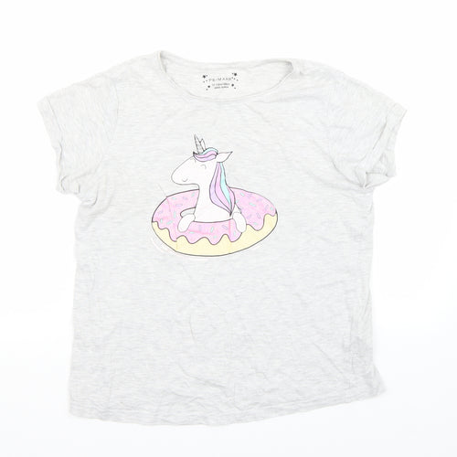 Primark Girls Grey   Basic T-Shirt Size 12 Years