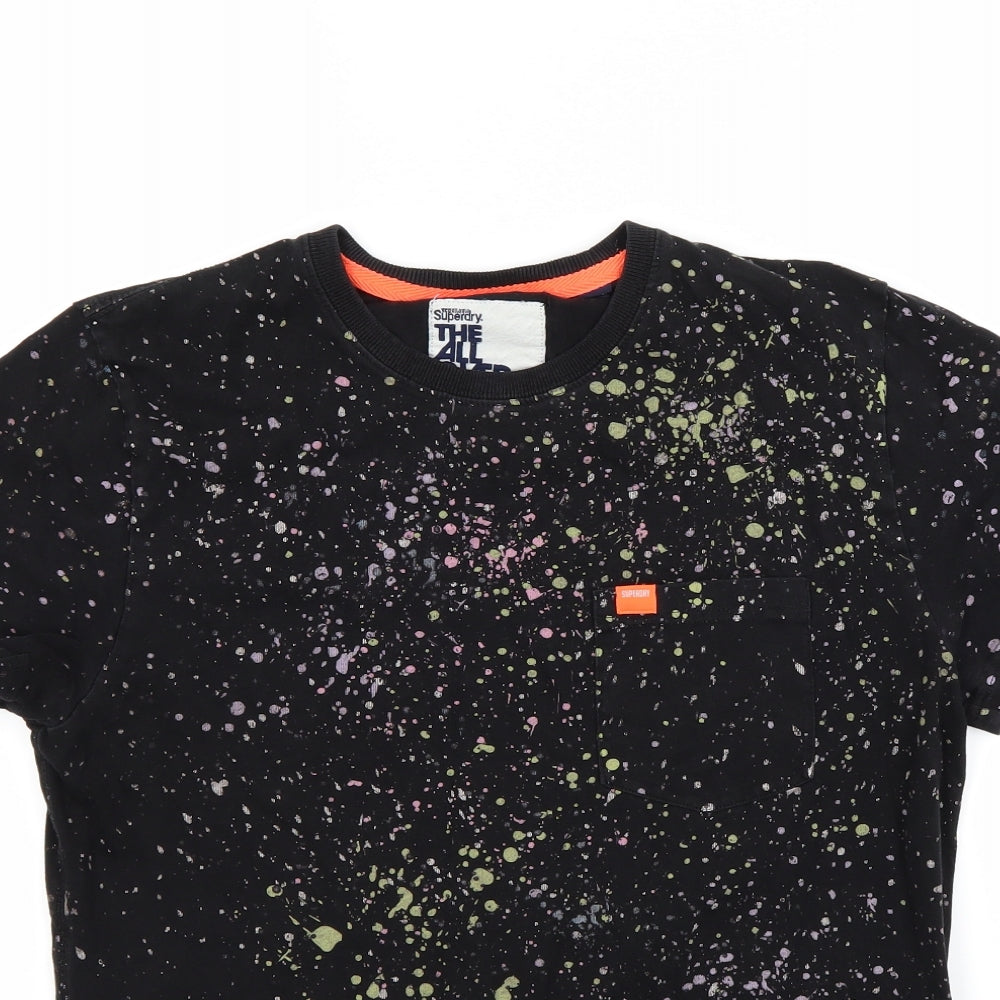 Superdry Mens Black    T-Shirt Size M