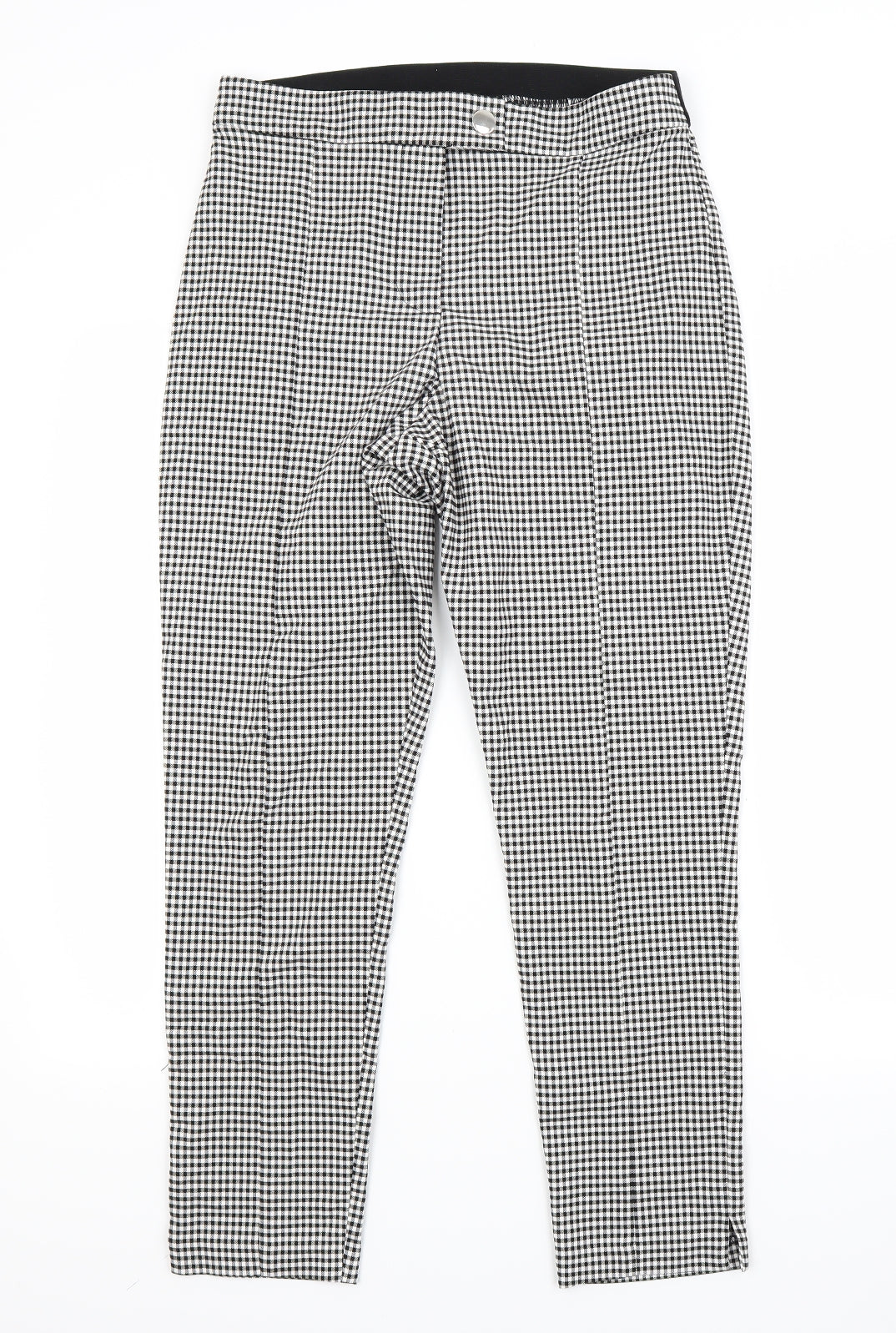 F&F Womens Grey Check  Trousers  Size 12 L27 in