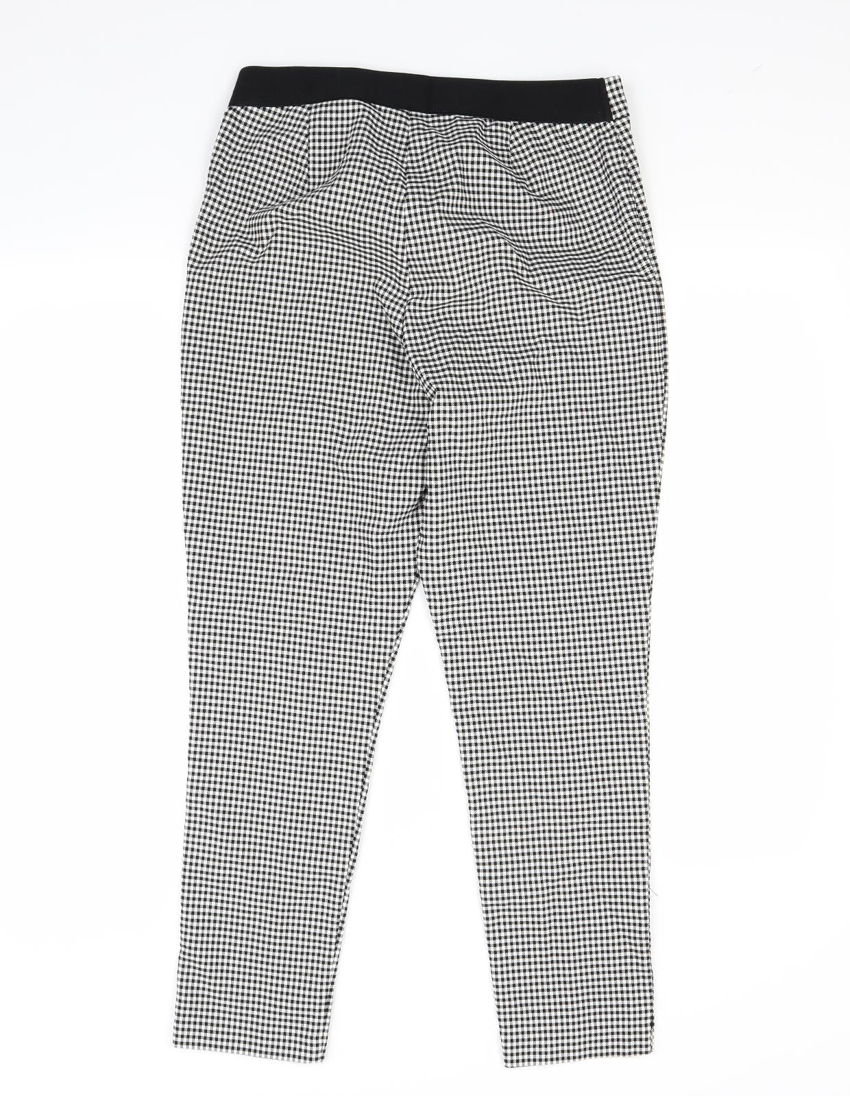 F&F Womens Grey Check  Trousers  Size 12 L27 in