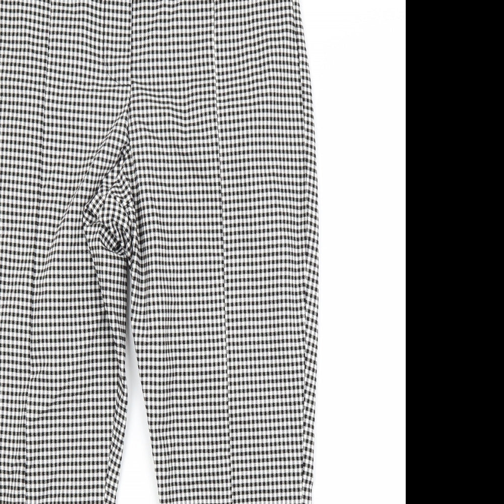 F&F Womens Grey Check  Trousers  Size 12 L27 in