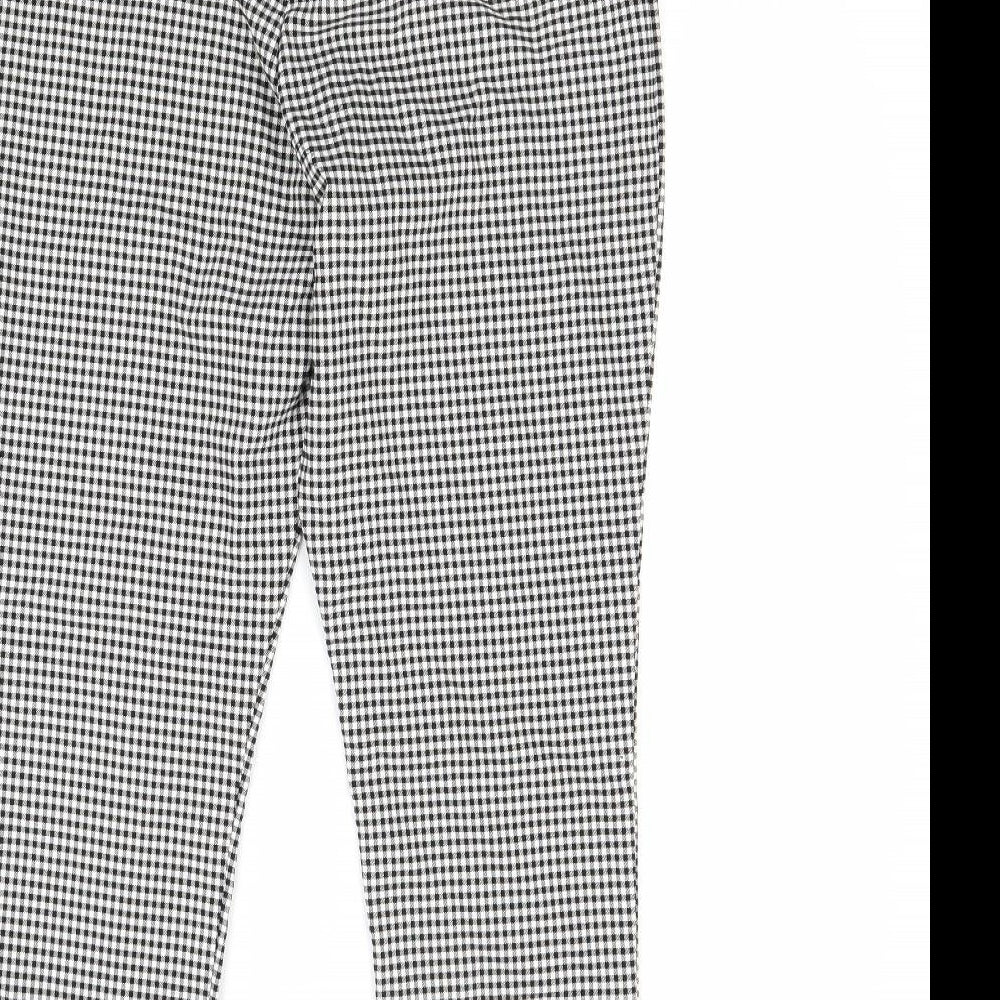 F&F Womens Grey Check  Trousers  Size 12 L27 in