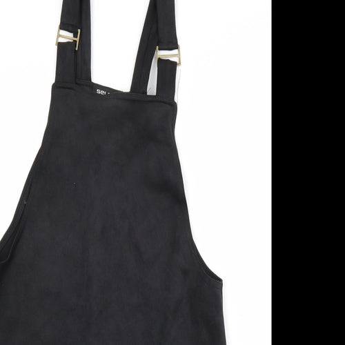 Select Womens Black  Rayon Pinafore/Dungaree Dress  Size 12