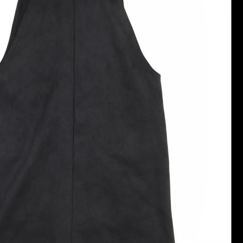 Select Womens Black  Rayon Pinafore/Dungaree Dress  Size 12