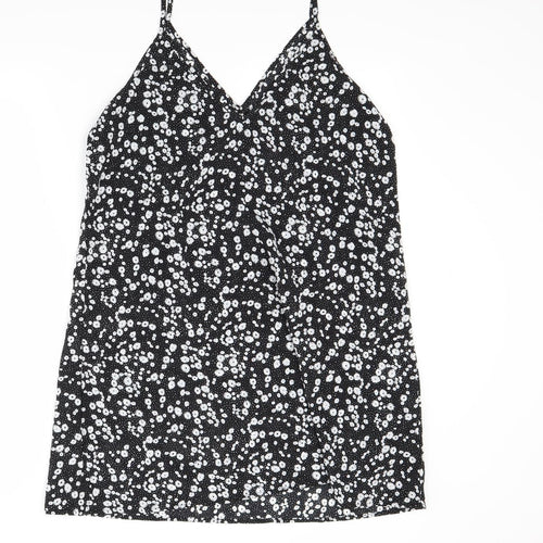 shien Womens Black Floral  Camisole Blouse Size 8