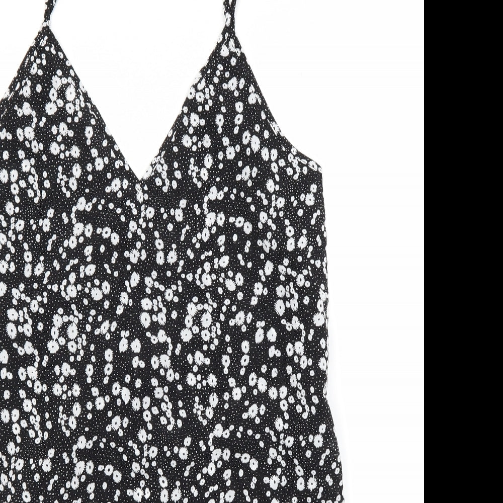 shien Womens Black Floral  Camisole Blouse Size 8