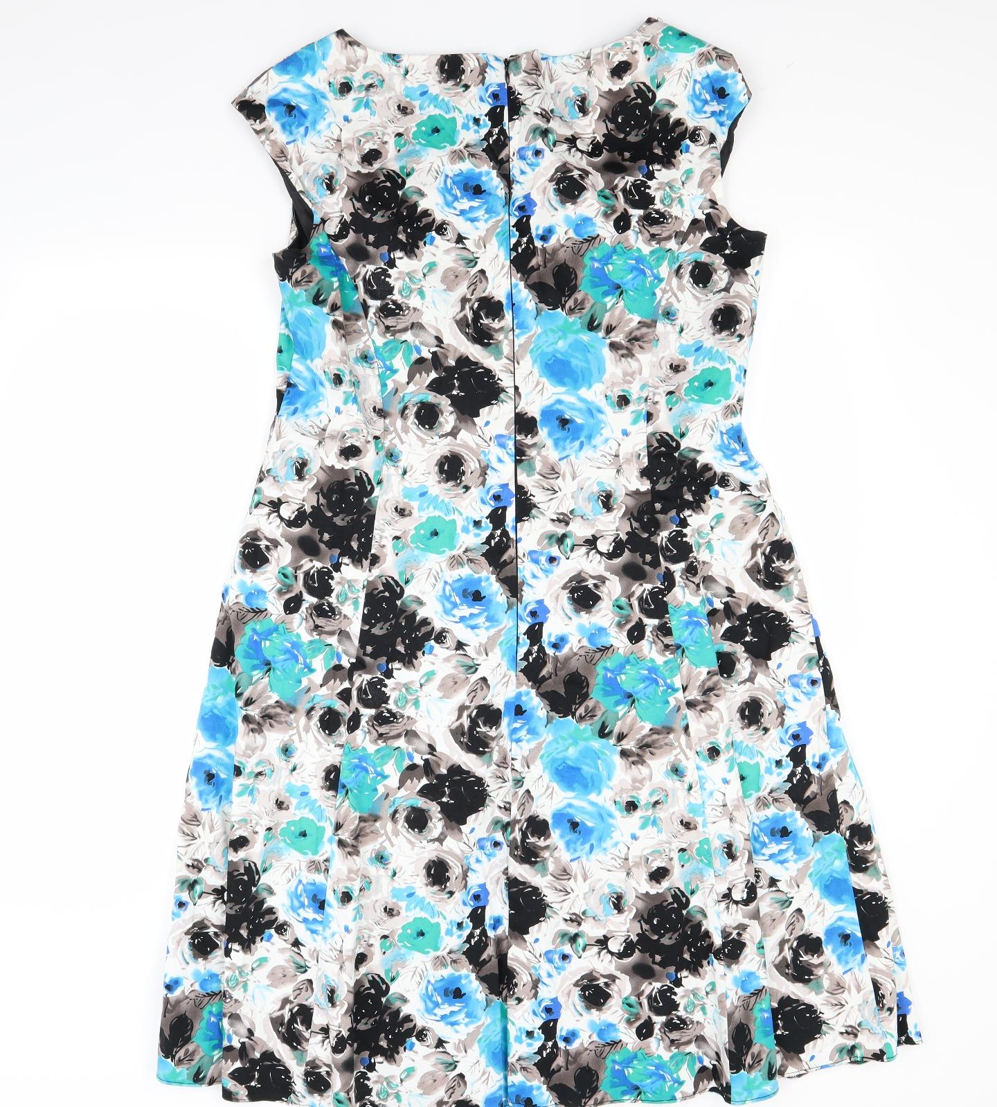 Per Una Womens Multicoloured Floral  A-Line  Size 16