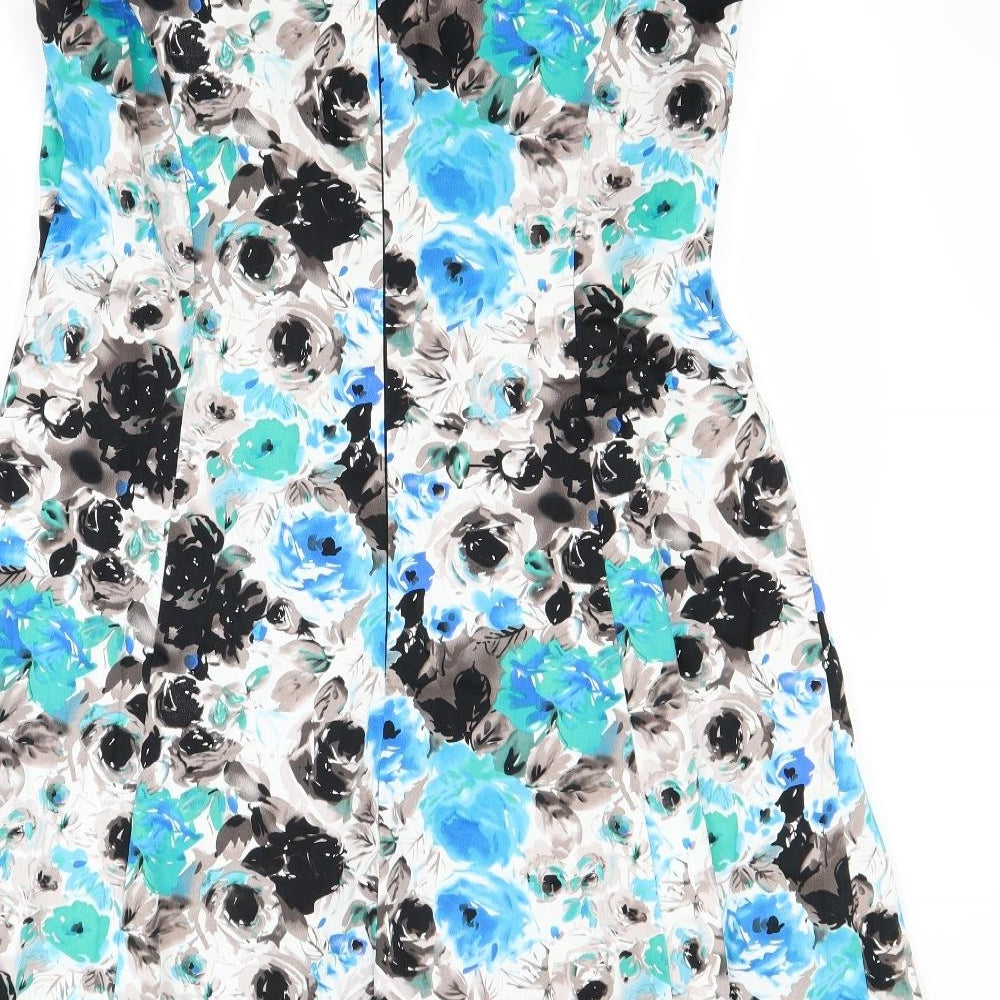 Per Una Womens Multicoloured Floral  A-Line  Size 16