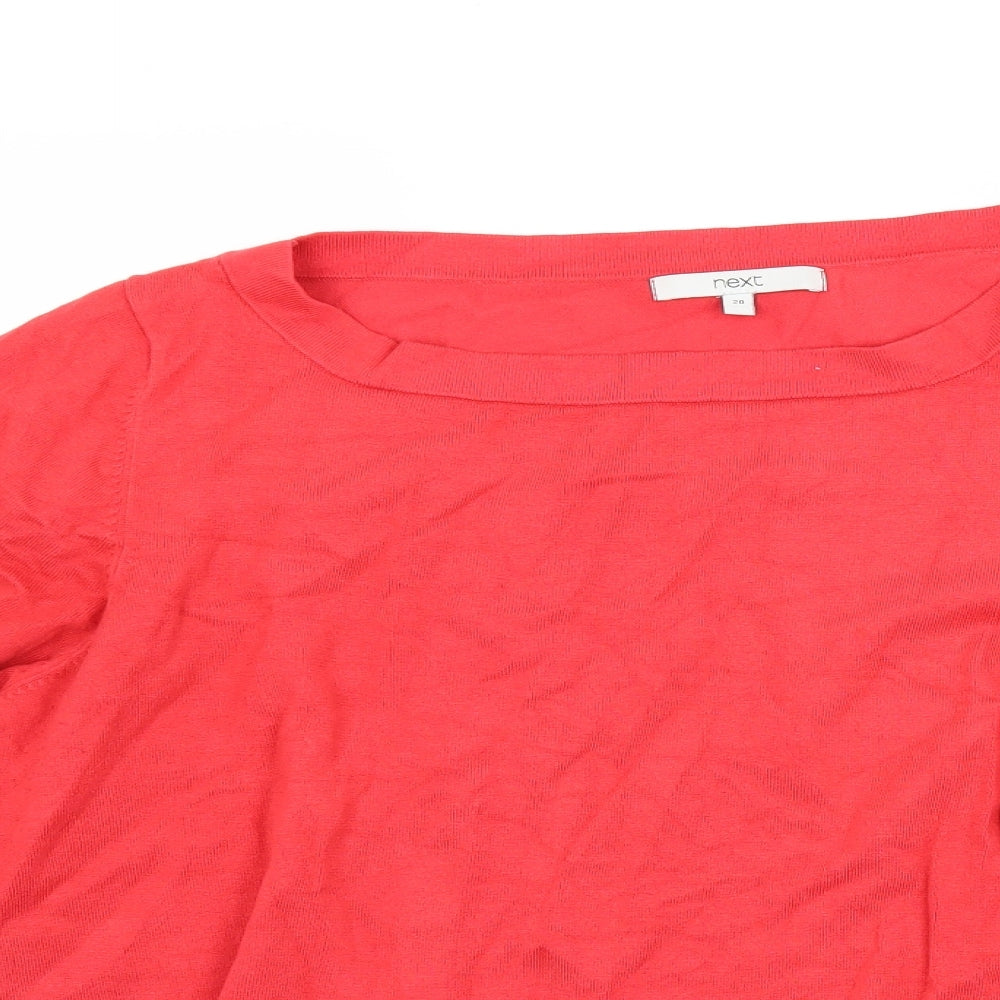 NEXT Womens Red  Rayon Pullover Jumper Size 20