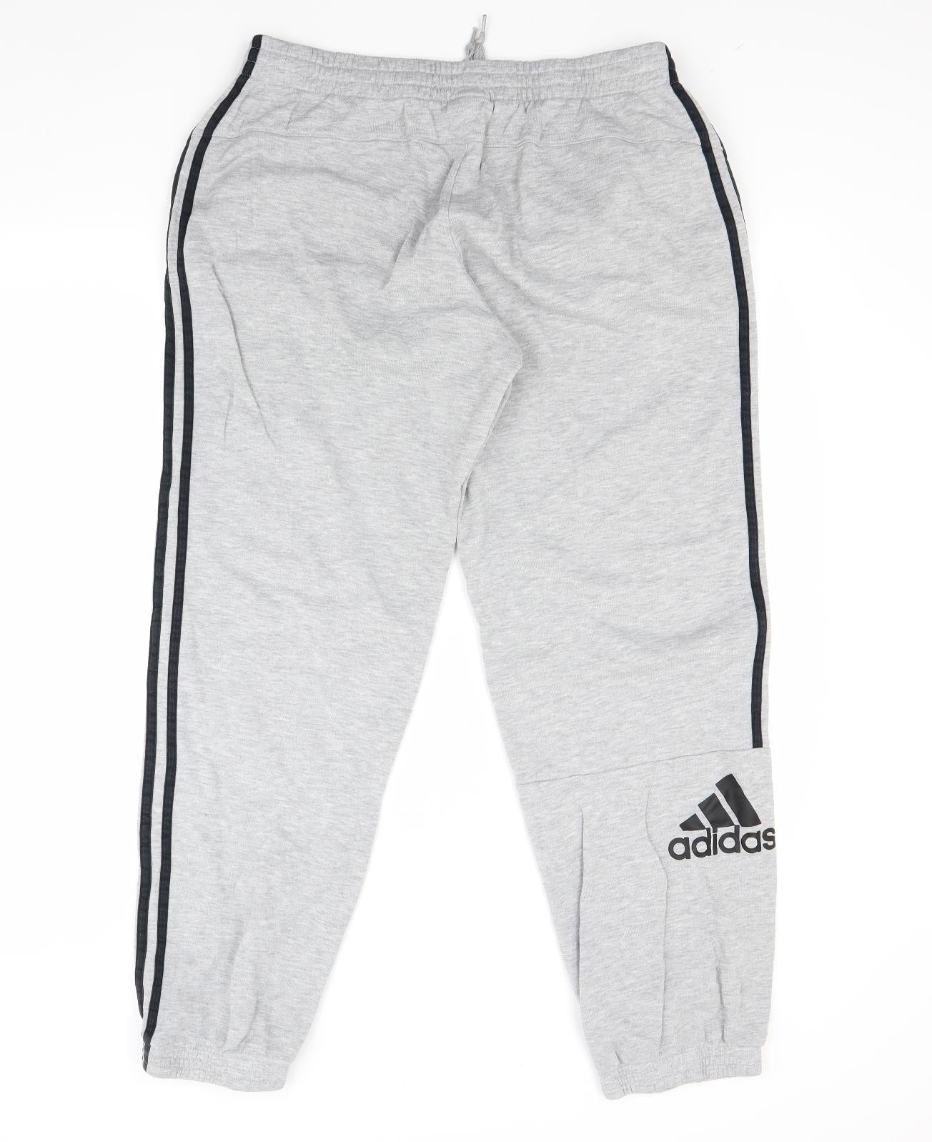 adidas Mens Grey   Jogger Trousers Size L L29 in