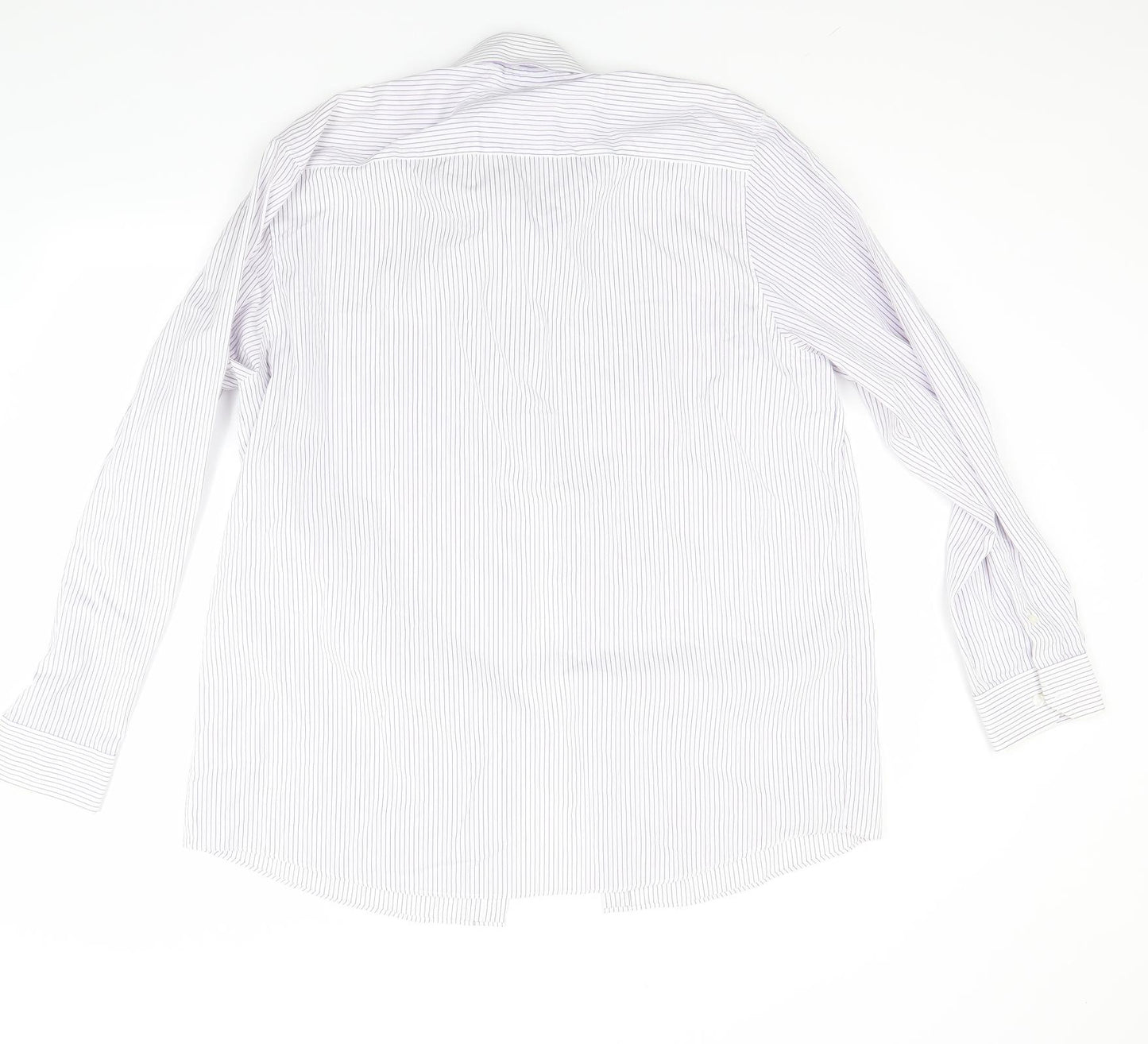 Burton Mens White Striped   Button-Up Size XL