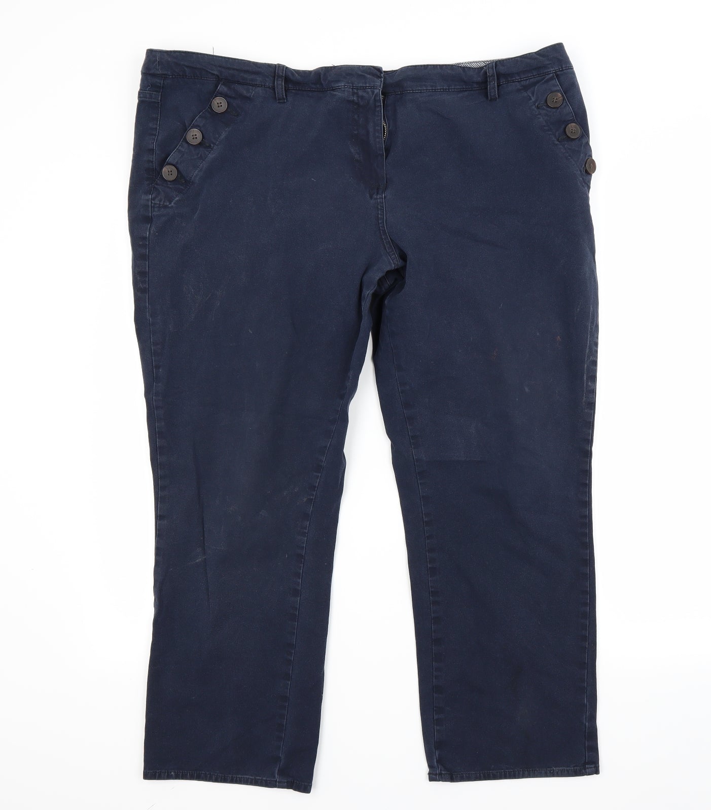 Maine Womens Blue   Capri Trousers Size 18 L25 in
