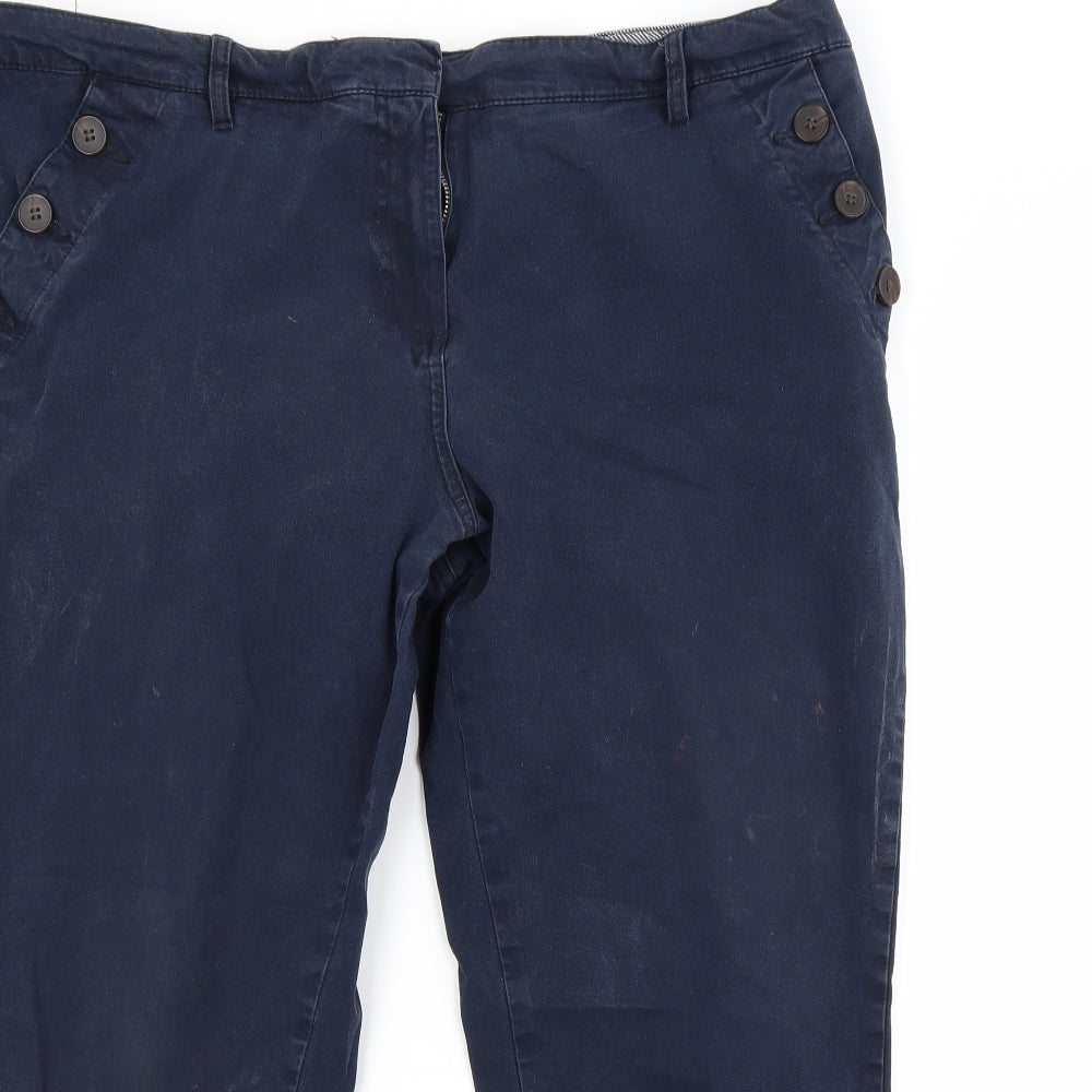 Maine Womens Blue   Capri Trousers Size 18 L25 in