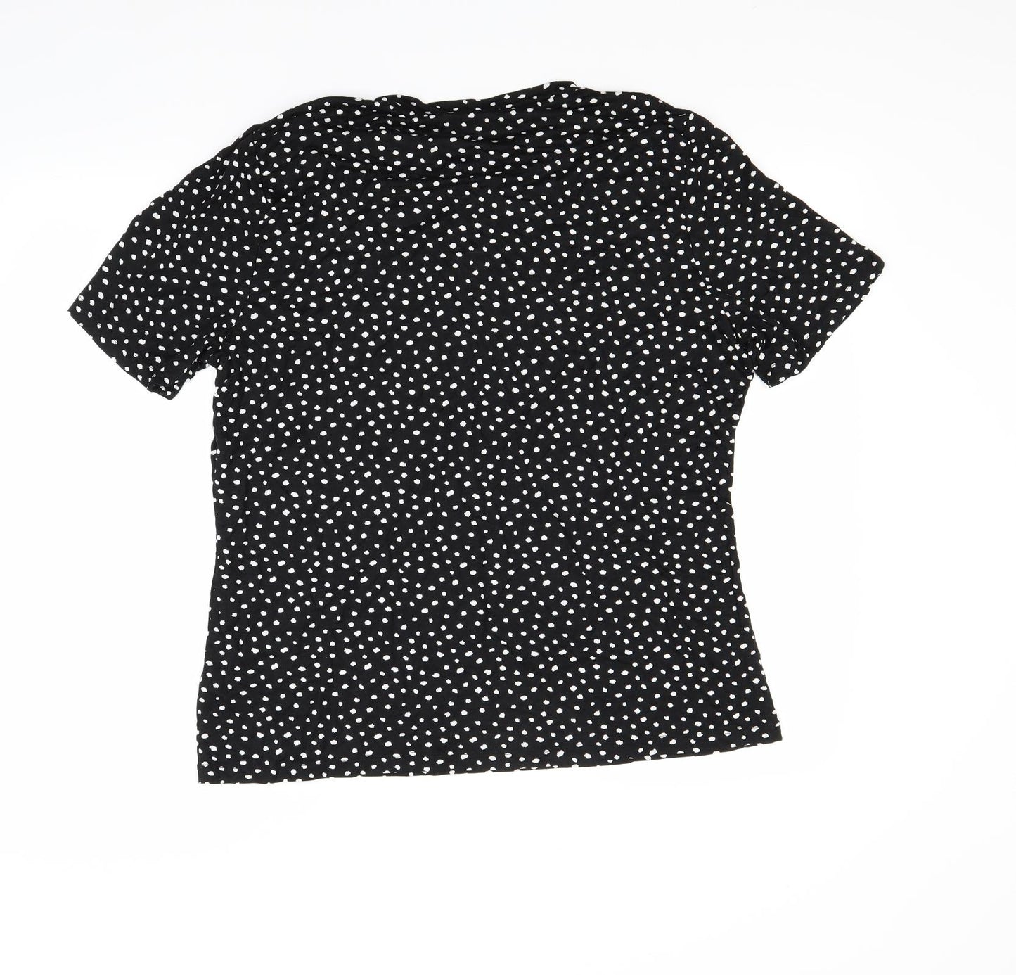 Marks and Spencer Womens Black Polka Dot  Basic Polo Size 18