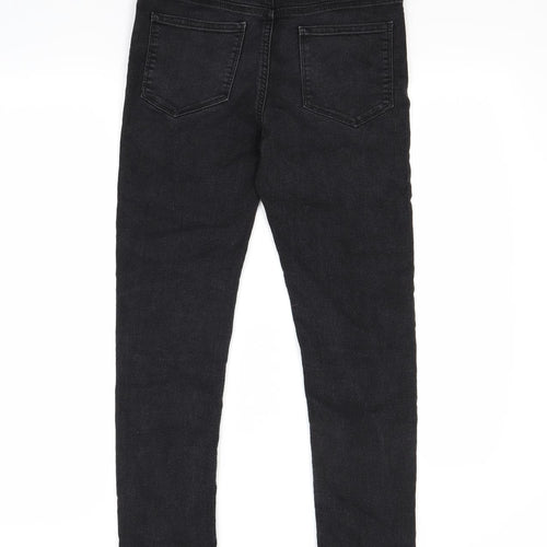 Preworn Girls Black  Denim Skinny Jeans Size 13 Years