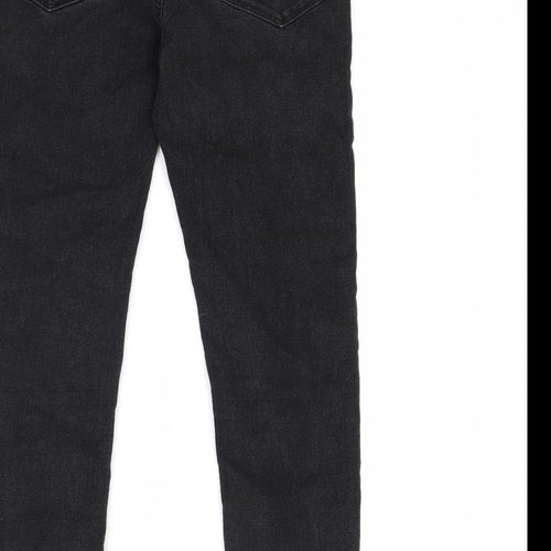 Preworn Girls Black  Denim Skinny Jeans Size 13 Years