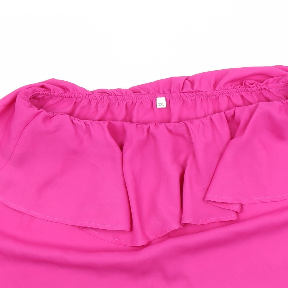 Preworn Womens Pink   Basic Blouse Size XL