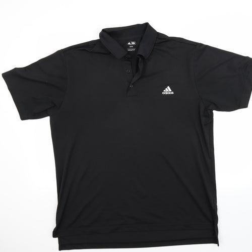 adidas Mens Black    Polo Size XL