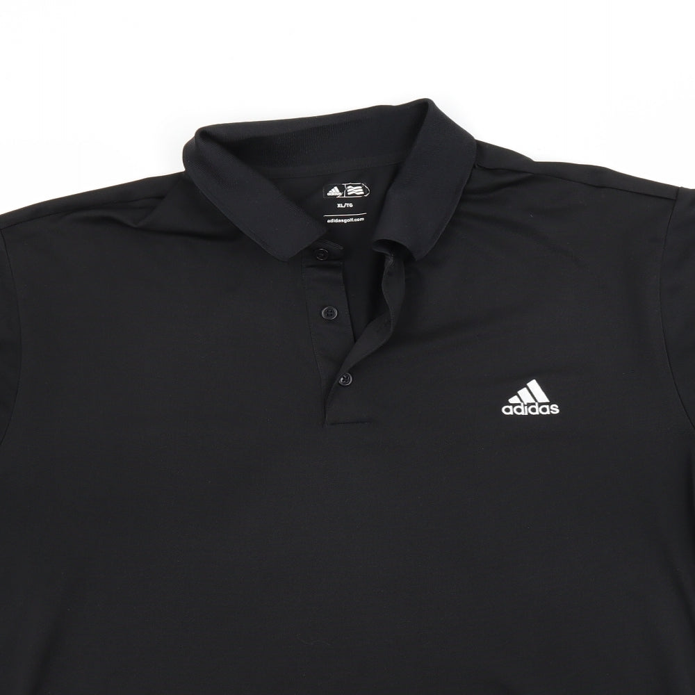 adidas Mens Black    Polo Size XL