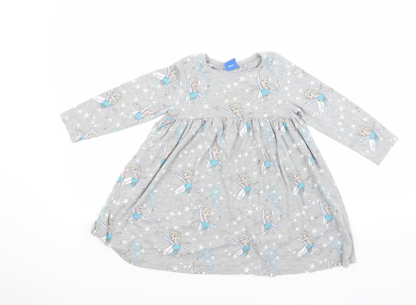 NEXT Girls Grey   Fit & Flare  Size 2-3 Years  - Disney