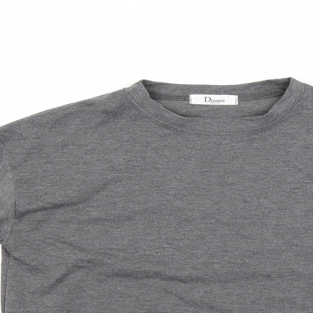 Dorami Womens Grey   Basic T-Shirt Size L