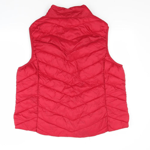 Primark Womens Red   Gilet Coat Size 2XL