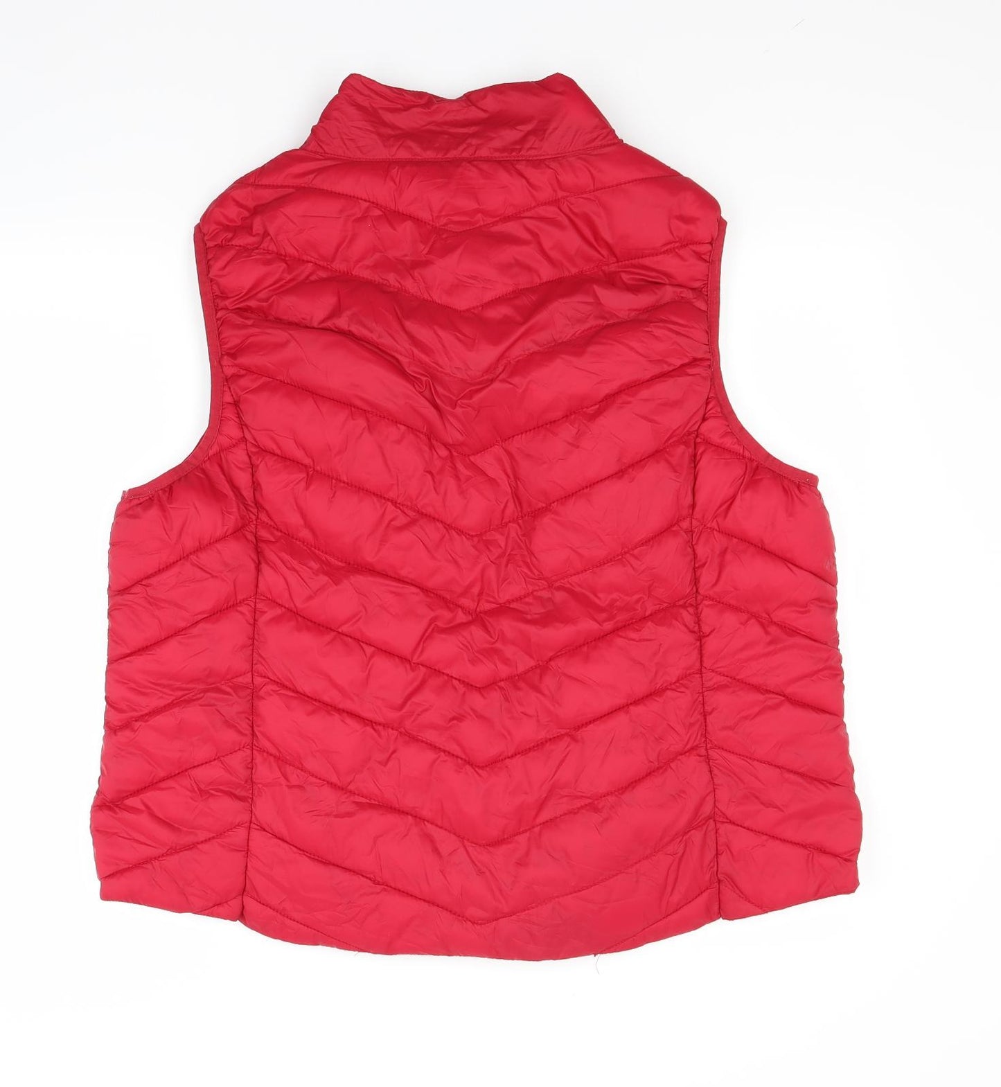 Primark Womens Red   Gilet Coat Size 2XL