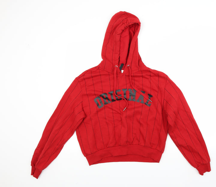 Divided Womens Red Pullover Hoodie Size M