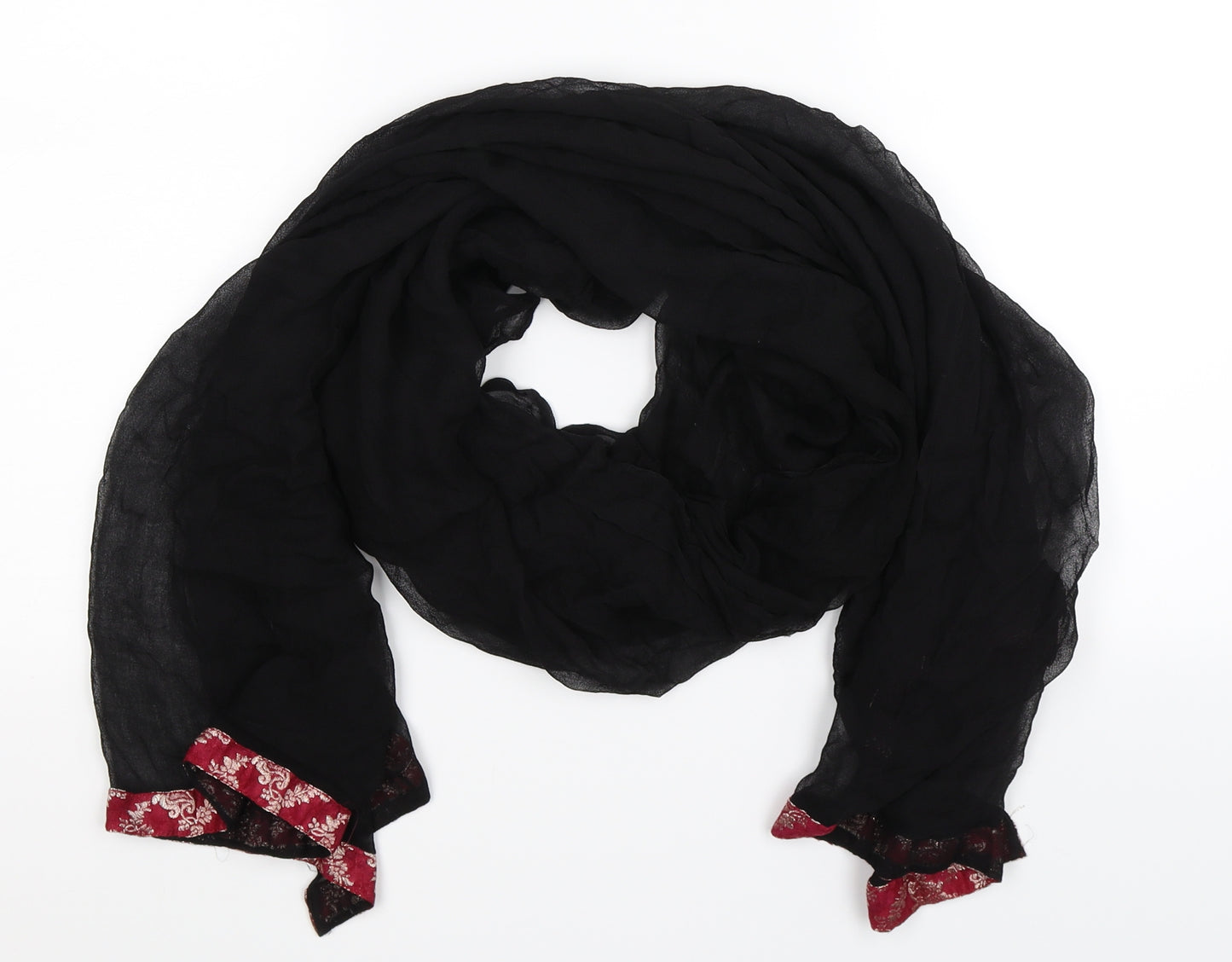 Preworn Womens Black  Knit  Scarf