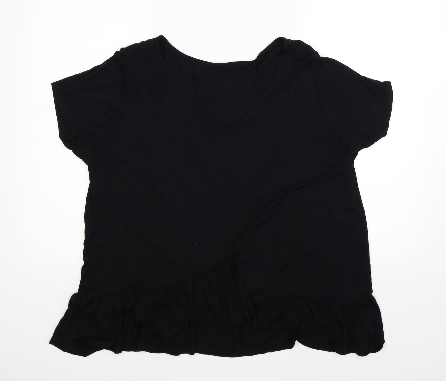 George Womens Black   Basic T-Shirt Size 22