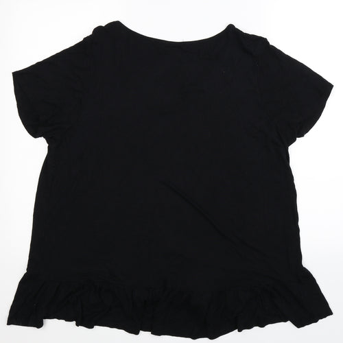 George Womens Black   Basic T-Shirt Size 22