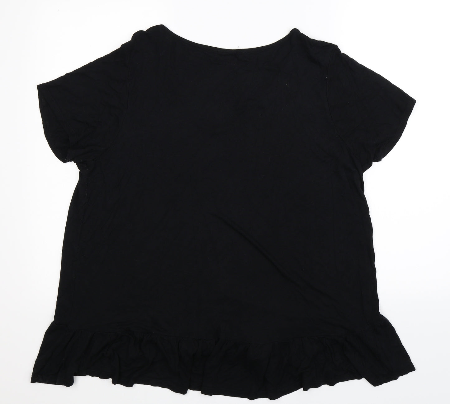 George Womens Black   Basic T-Shirt Size 22