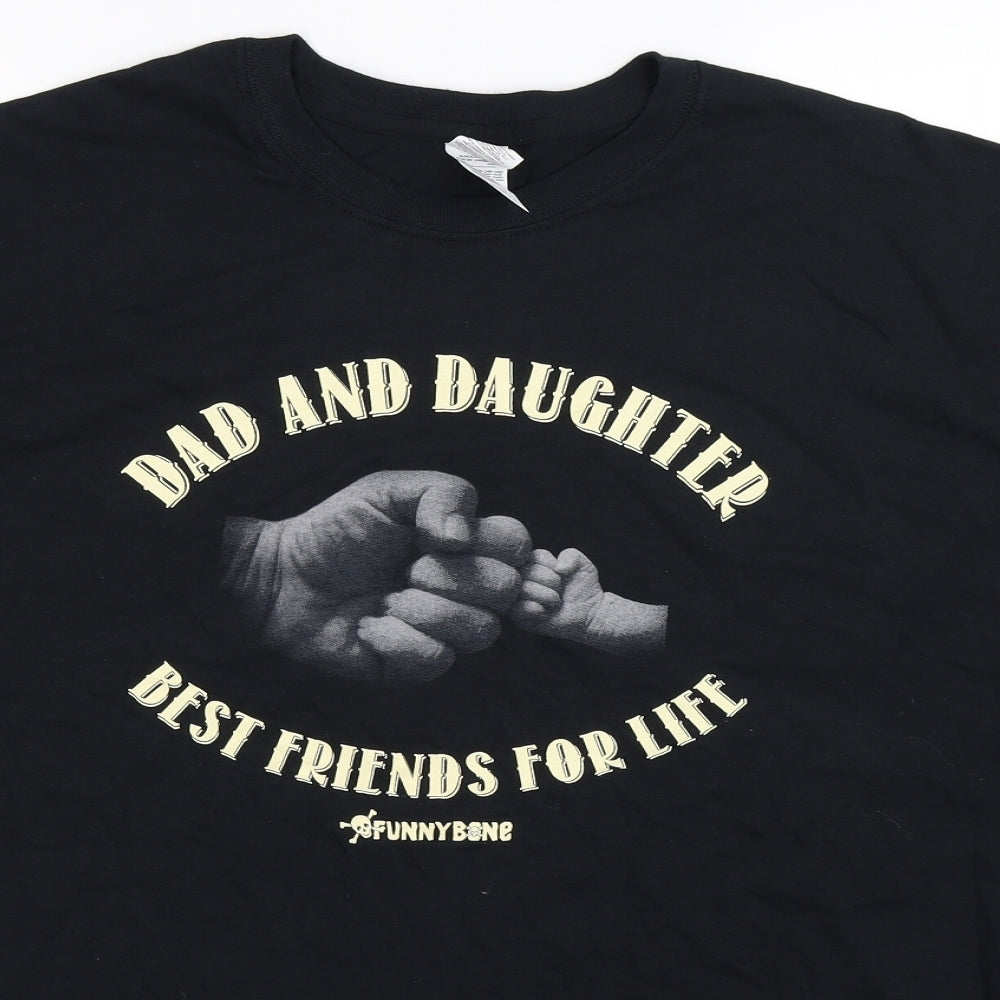 Gildan Mens Black    T-Shirt Size XL