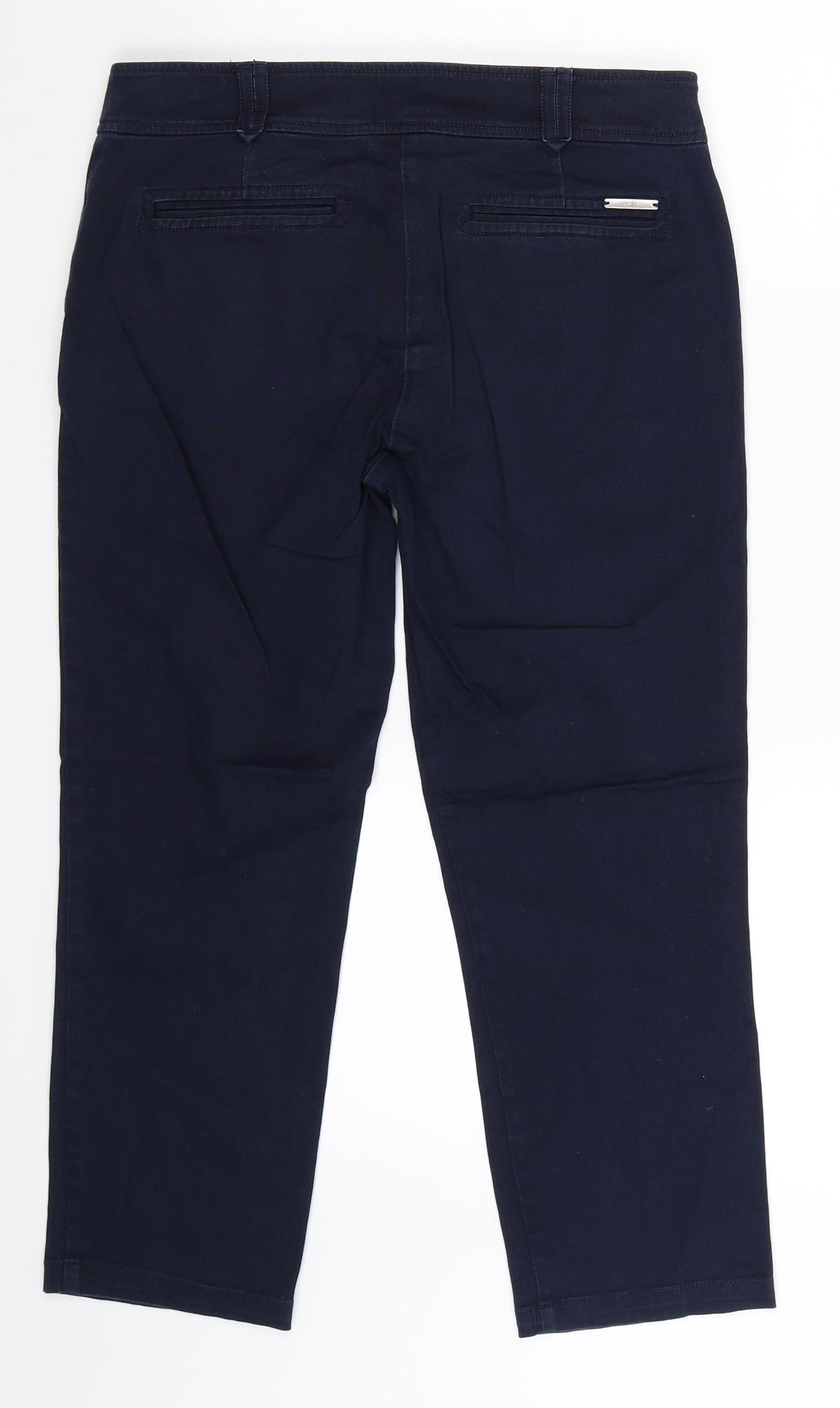 Wallis Womens Blue  Denim Cropped Jeans Size 10 L23 in