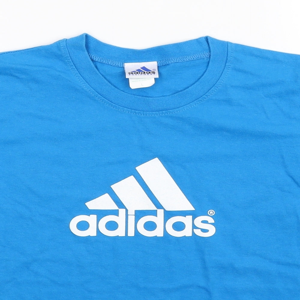 adidas Boys Blue   Basic T-Shirt Size L