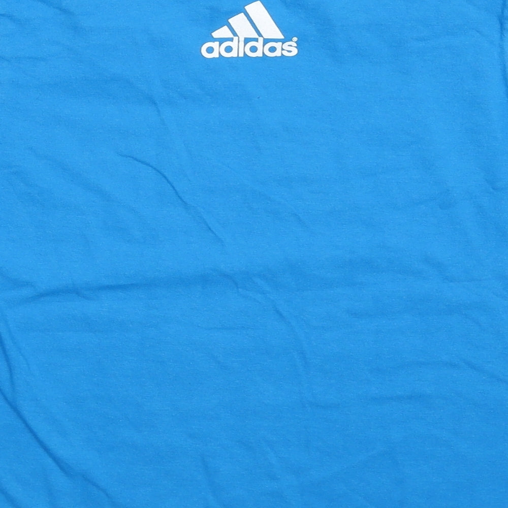 adidas Boys Blue   Basic T-Shirt Size L