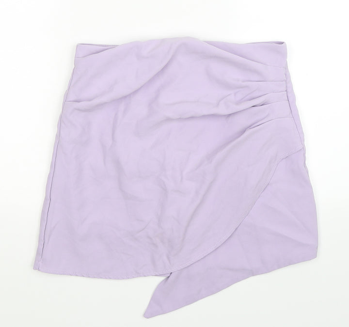 Bei Sen Womens Purple A-Line Skirt Size 28 in