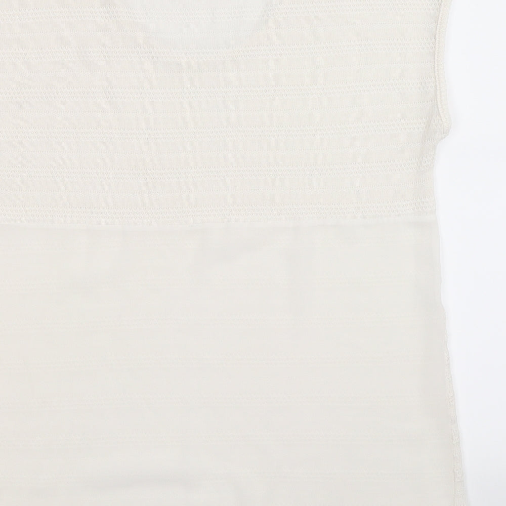 NEXT Womens White  Knit Basic Tank Size 12