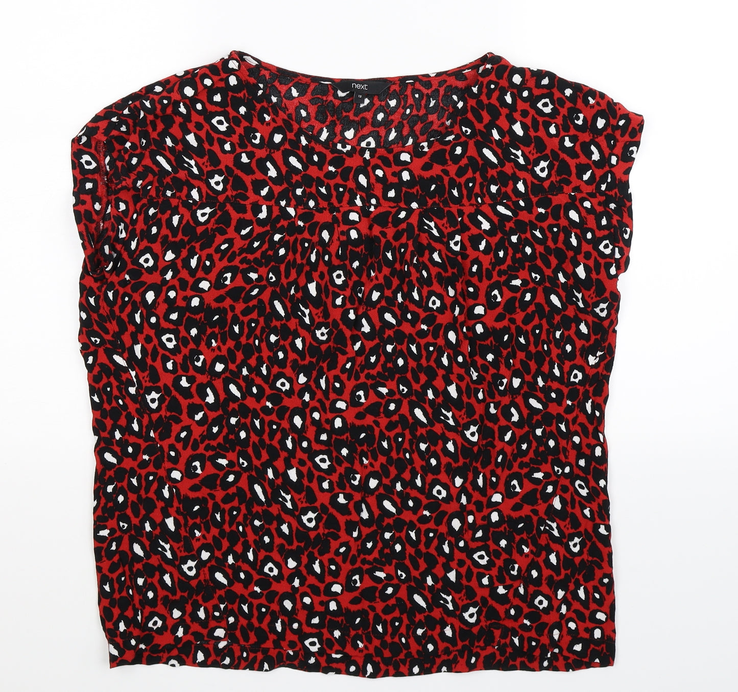 NEXT Womens Red Animal Print  Basic Tank Size 12