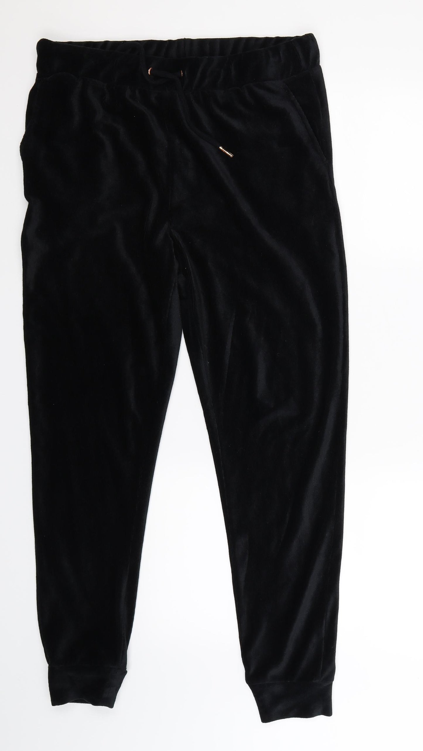 F&F Womens Black   Jogger Trousers Size 12 L29 in