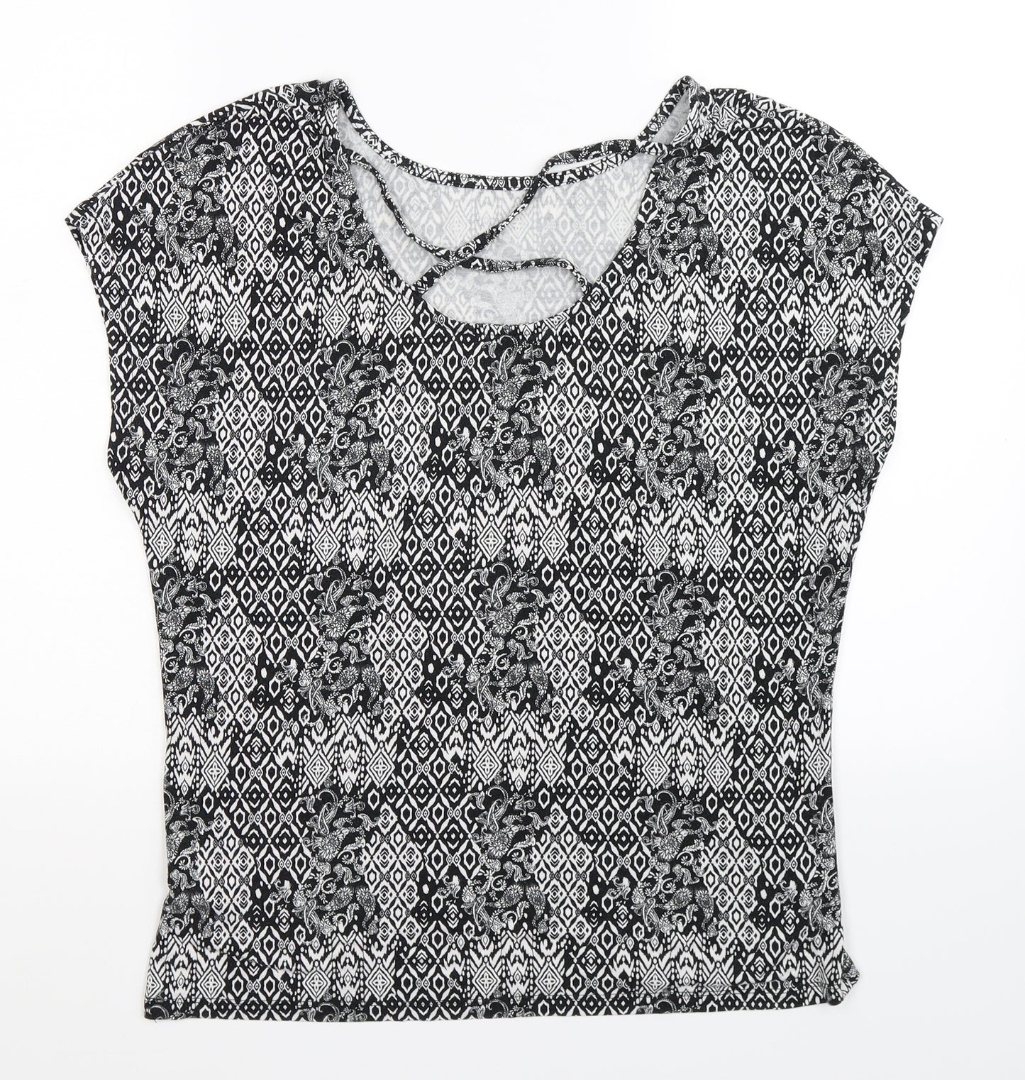 TU Womens Multicoloured Geometric  Basic T-Shirt Size 12