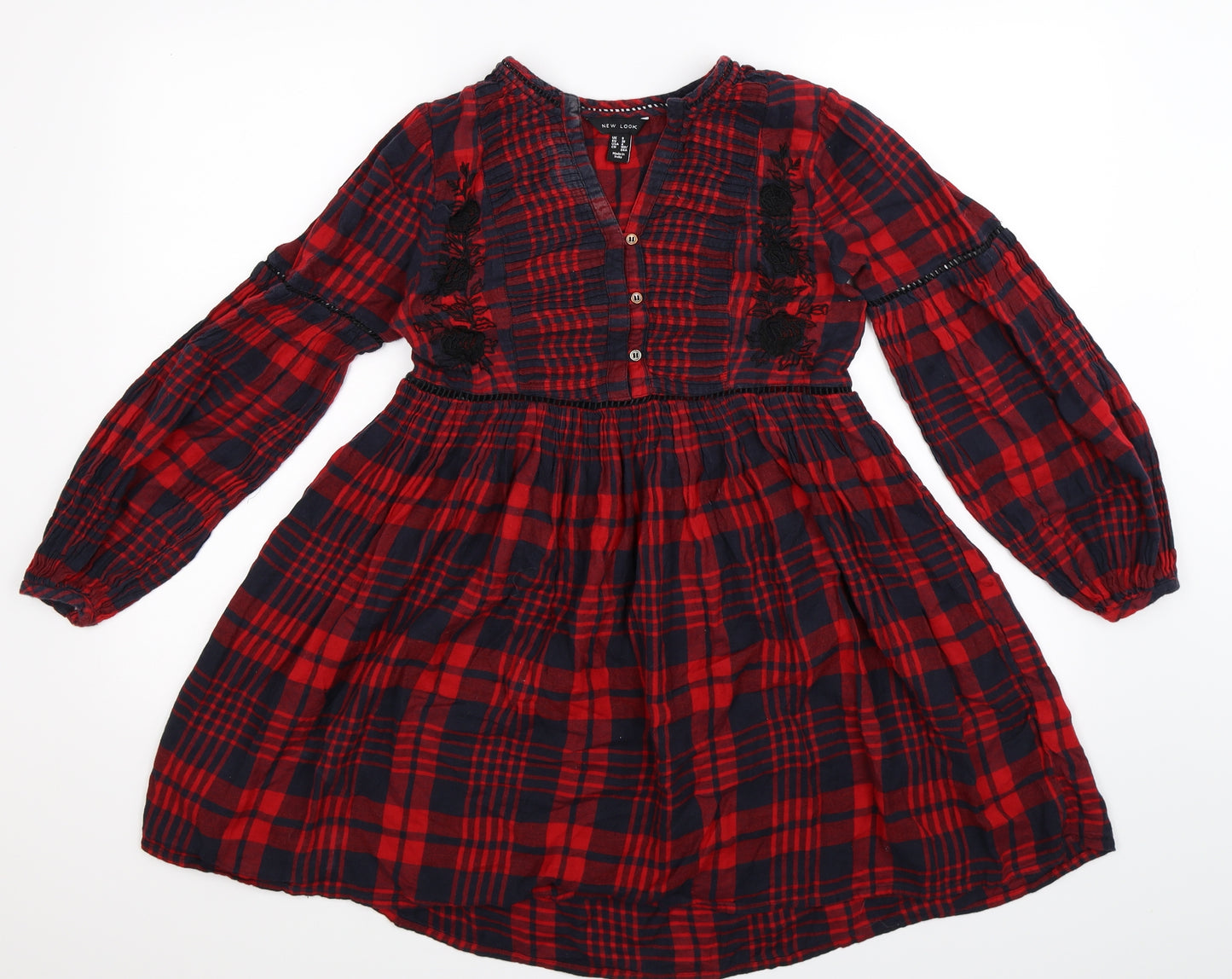 New Look Womens Multicoloured Check  Shirt Dress  Size 8