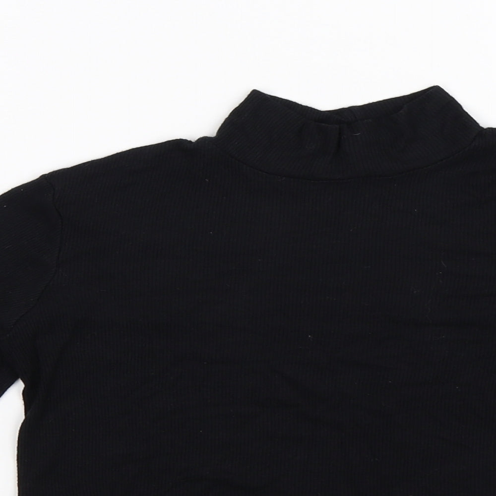Quiz Womens Black   Cropped T-Shirt Size 12