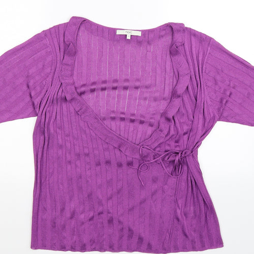 NEXT Womens Purple  Knit Cardigan Jumper Size 16