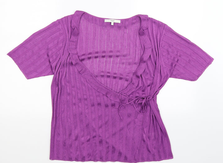 NEXT Womens Purple Knit Cardigan Jumper Size 16