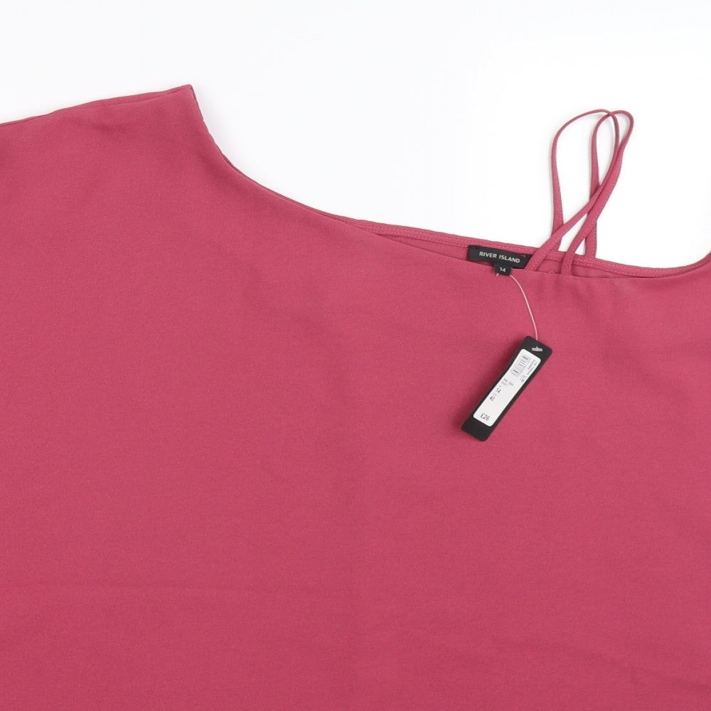 River Island Womens Pink   Basic Blouse Size 14