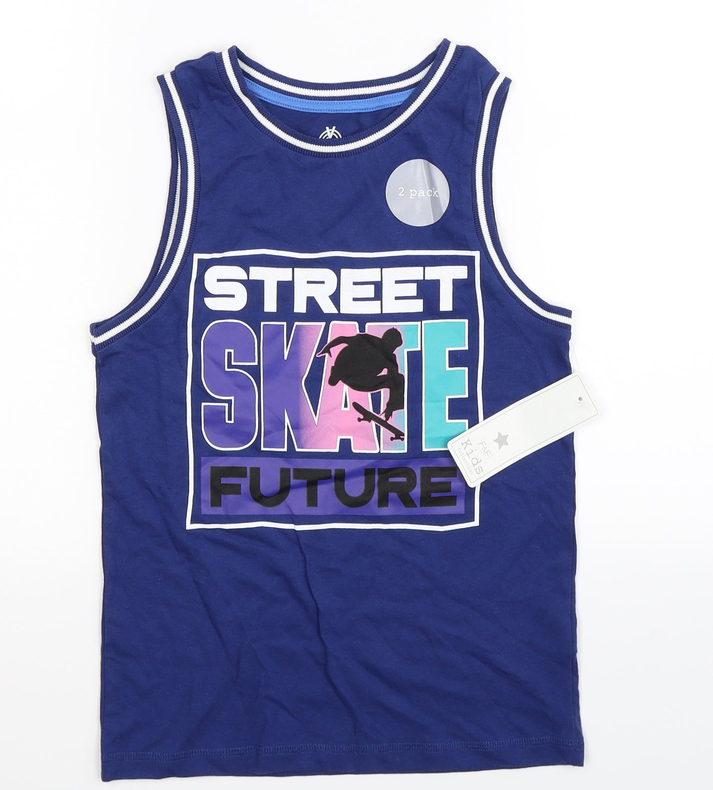 F&F Boys Blue   Basic Tank Size 7-8 Years